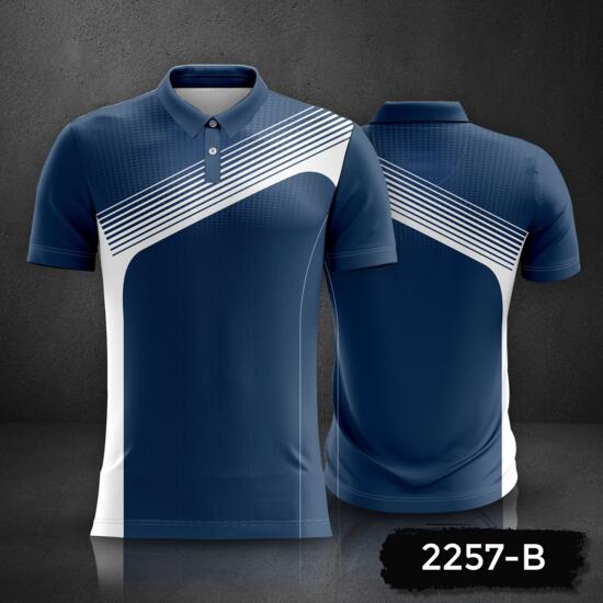 Linear Design Polo Shirt Full Print Sublimation Thumbnail