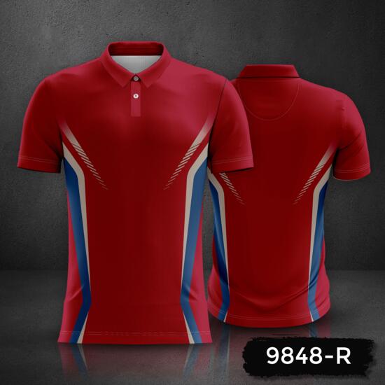 Linear Design Polo Shirt Full Print Sublimation Thumbnail