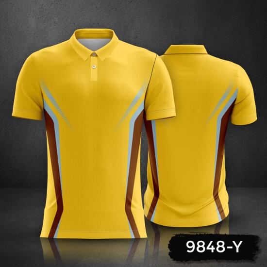Linear Design Polo Shirt Full Print Sublimation Thumbnail