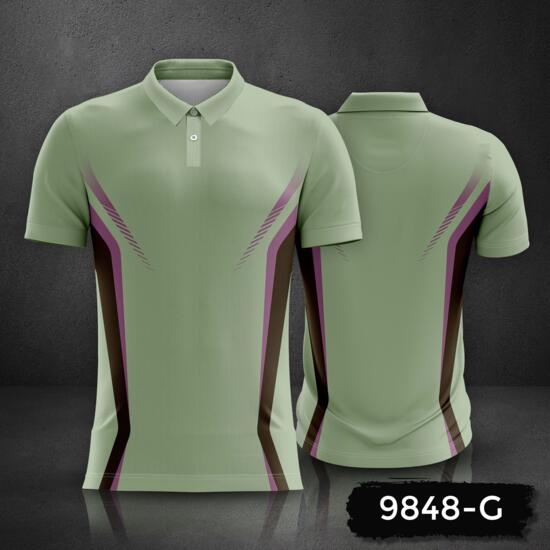 Linear Design Polo Shirt Full Print Sublimation Thumbnail