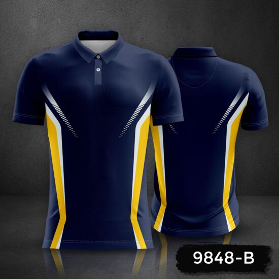 Linear Design Polo Shirt Full Print Sublimation Thumbnail