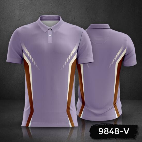 Linear Design Polo Shirt Full Print Sublimation Thumbnail