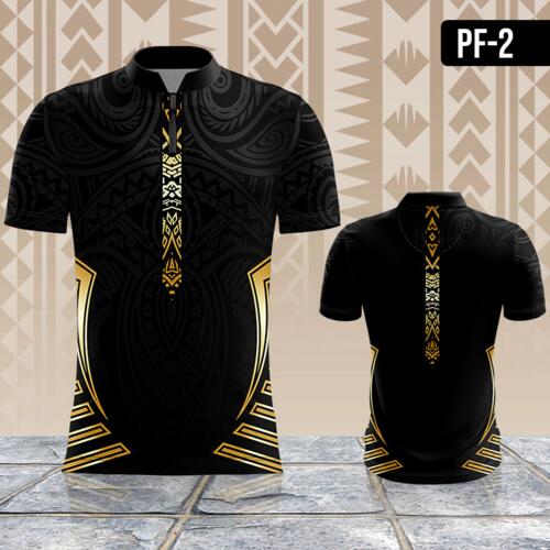 Black and Gold Batik Design Full Print Sublimation Thumbnail