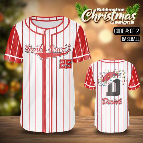 Christmas Costume Full Print Baseball Shirt Thumbnail