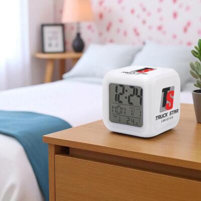 Changing Color Cube Digital Alarm Clock Thumbnail