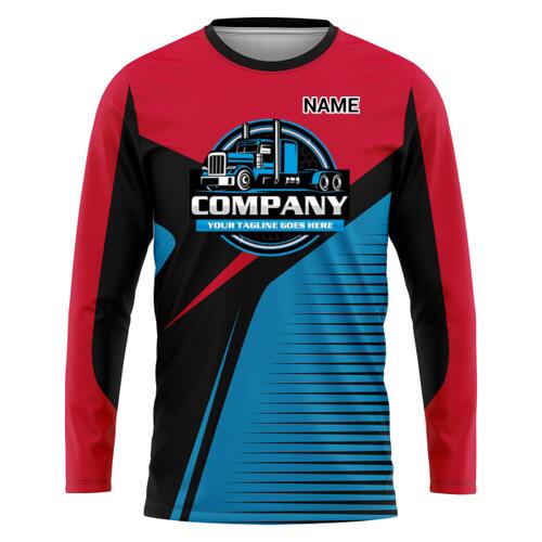 Blue and Red Geometry Design Long Sleeve - RB-008 Thumbnail