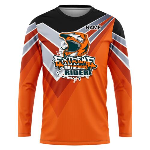 Orange Motocross Design Long Sleeve - RB-012 Thumbnail