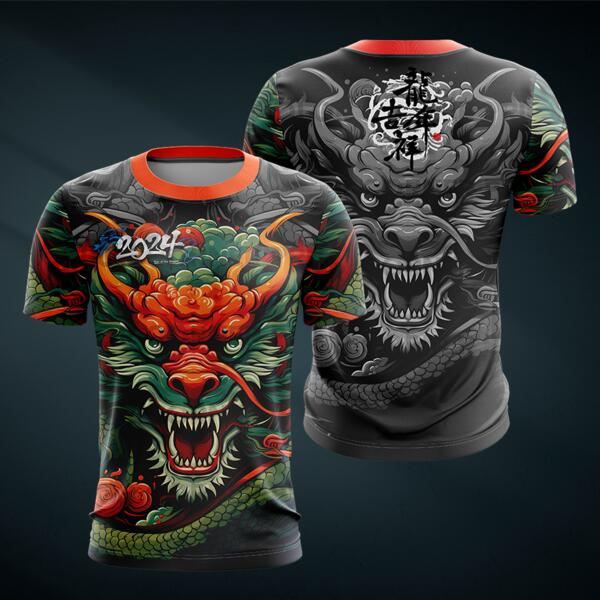 Dragon Design Full Print Roundneck Shirt  - DRAGON-08 Thumbnail