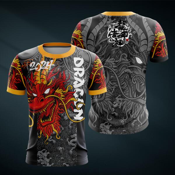 Dragon Design Full Print Roundneck Shirt  - DRAGON-010 Thumbnail