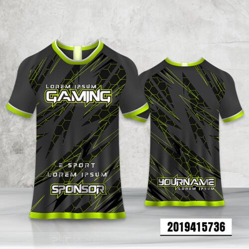 Abstract Geometric Design Esport Full Print Roundneck Shirt Thumbnail