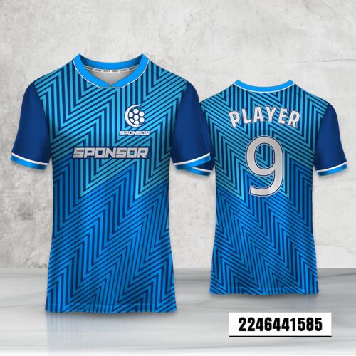 Zigzag Lines Design Esport Full Print Roundneck Shirt Thumbnail