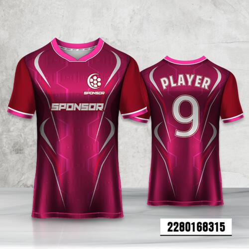 Esport Design with Linear Hexagon Full Print Roundneck Shirt Thumbnail