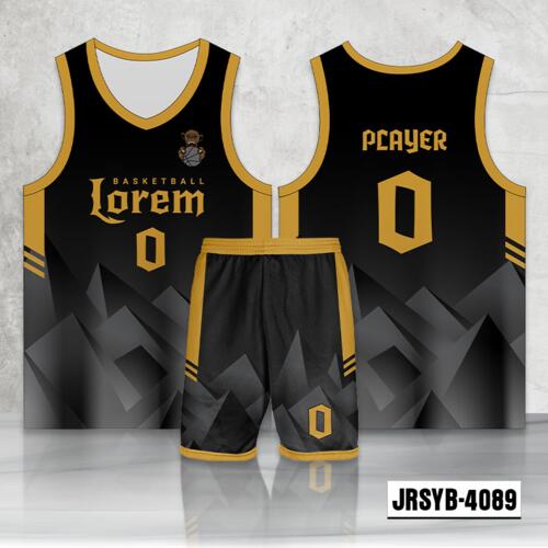 Dark Abstract Design Full Sublimation Basketball Jersey Set - 2194644089 Thumbnail