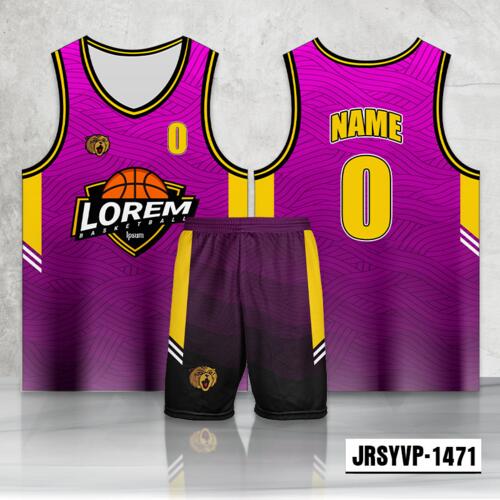 Abstract Wave Design Full Sublimation Basketball Jersey Set - 2198621471 Thumbnail
