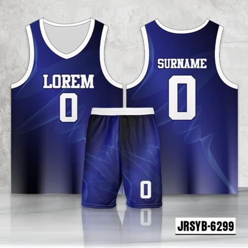 Gradient Abstract Design Full Sublimation Basketball Jersey Set - 2148476299 Thumbnail