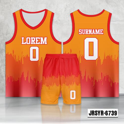 Tricolor Grunge Design Full Sublimation Basketball Jersey Set - 2167346739 Thumbnail