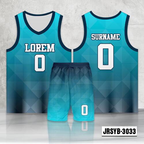 Geometry Design with Gradient Full Sublimation Basketball Jersey Set - 2168483033 Thumbnail