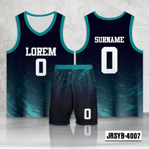 Abstract Sea Water Design Full Sublimation Basketball Jersey Set - 2168484007 Thumbnail