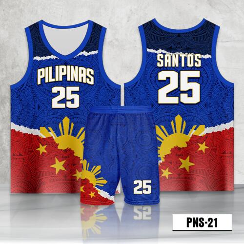 Philippine Design Basketball Jersey Set - PNS-21 Thumbnail