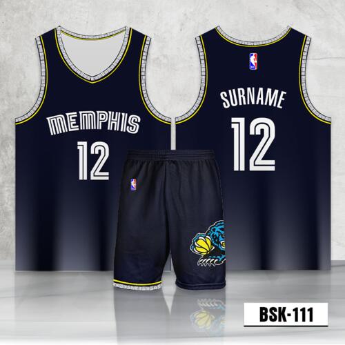 Memphis Design Full Sublimation Basketball Jersey Set - BSK-111 Thumbnail