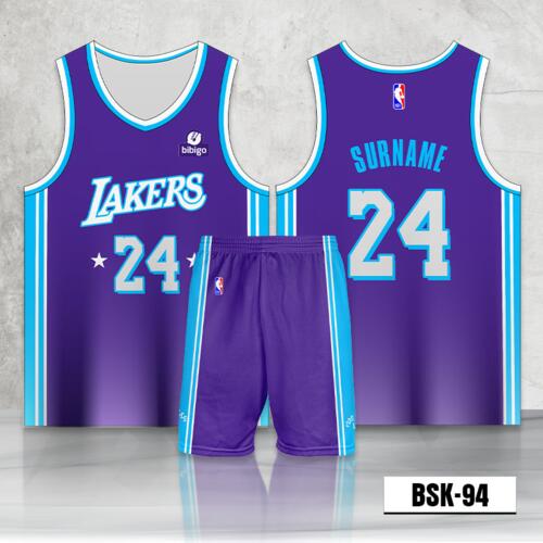 Lakers Design Full Sublimation Basketball Jersey Set - BSK-94 Thumbnail