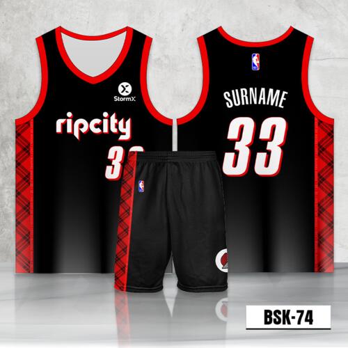 ripcity Design Full Sublimation Basketball Jersey Set - BSK-74 Thumbnail
