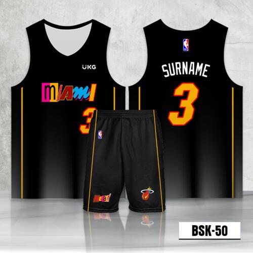 Miami Design Full Sublimation Basketball Jersey Set - BSK-50 Thumbnail