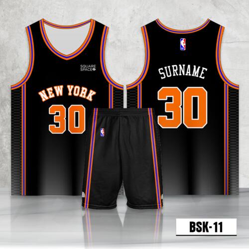 New York Design Full Sublimation Basketball Jersey Set - BSK-11 Thumbnail
