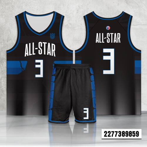 Shatter Design Full Sublimation Basketball Jersey Set - 2277389859 Thumbnail