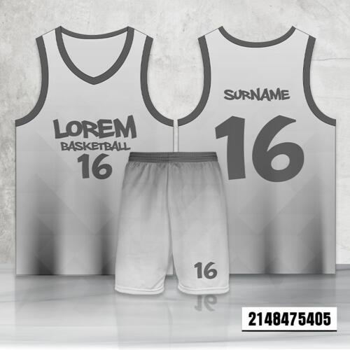 Geometric Design Full Sublimation Baskbetball Jersey Set - 2148475405 Thumbnail