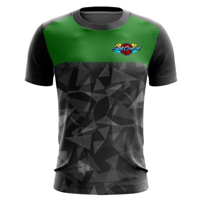 Geometric Abstract Design Full Print Round Neck Shirt - SCS-1B Thumbnail