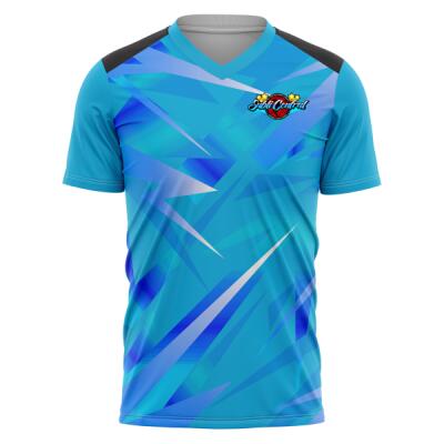 Abstract Geometry Design Full Print V-Neck Shirt - RS-25 Thumbnail