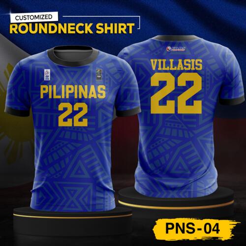Philippine Design Round Neck Shirt, Customizable Full Print Sublimation Shirt, Personalized Pilipinas Design - PNS-04 Thumbnail