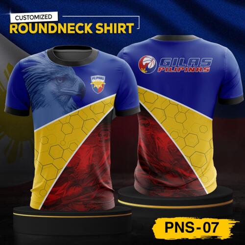 Philippine Design Round Neck Shirt, Customizable Full Print Sublimation Shirt, Personalized Pilipinas Design - PNS-07 Thumbnail