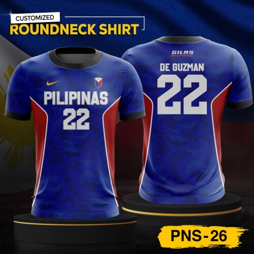 Philippine Design Round Neck Shirt, Customizable Full Print Sublimation Shirt, Personalized Pilipinas Design - PNS-26 Thumbnail