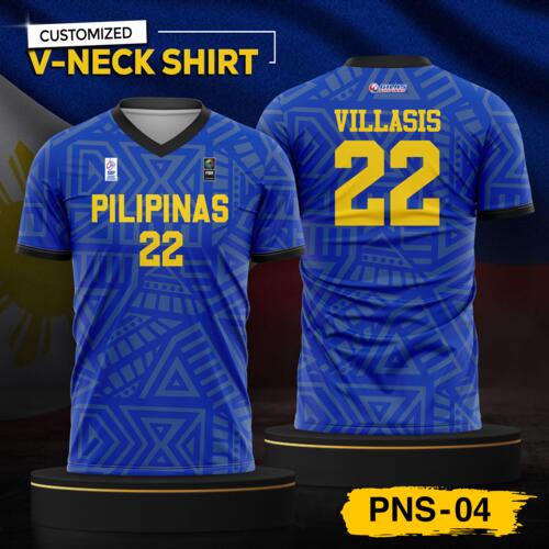 Philippine Design V-Neck Shirt, Customizable Full Print Sublimation Shirt, Personalized Pilipinas Design - PNS-04 Thumbnail
