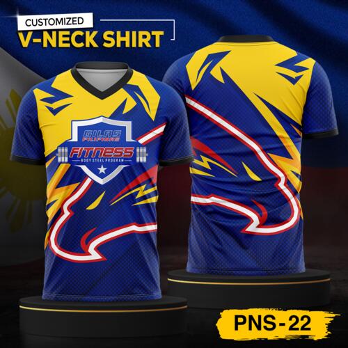 Philippine Design V-Neck Shirt, Customizable Full Print Sublimation Shirt, Personalized Pilipinas Design - PNS-22 Thumbnail