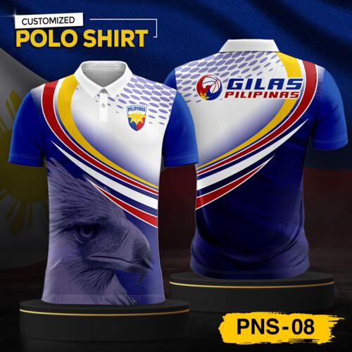 Philippine Design Polo Shirt, Customizable Full Print Sublimation Shirt, Personalized Pilipinas Design - PNS-08 Thumbnail
