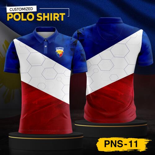 Philippine Design Polo Shirt, Customizable Full Print Sublimation Shirt, Personalized Pilipinas Design - PNS-11 Thumbnail