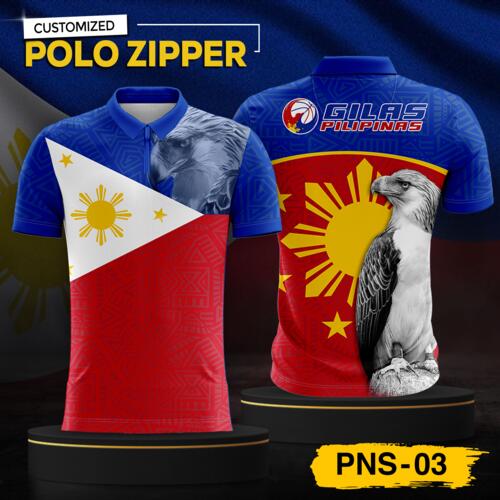 Philippine Design Polo Zipper, Customizable Full Print Sublimation - PNS-03 Thumbnail