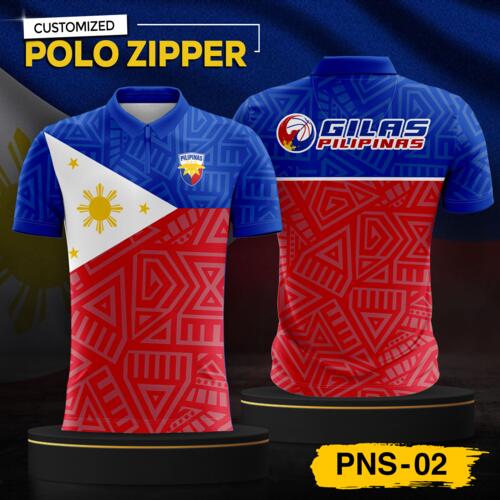 Philippine Design Polo Zipper, Customizable Full Print Sublimation - PNS-02 Thumbnail