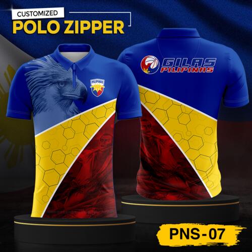 Philippine Design Polo Zipper, Customizable Full Print Sublimation - PNS-07 Thumbnail