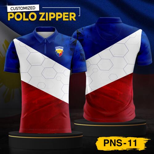 Philippine Design Polo Zipper, Customizable Full Print Sublimation - PNS-11 Thumbnail