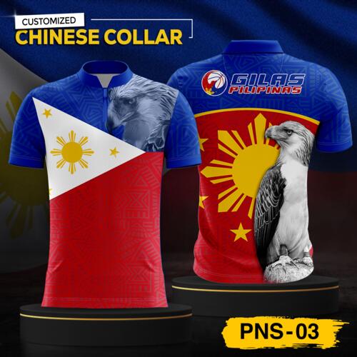 Philippine Design Chinese Collar, Customizable Full Print Sublimation - PNS-03 Thumbnail