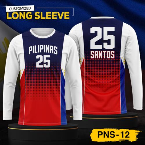Philippine Design Long Sleeve, Customizable Full Print Sublimation - PNS-12 Thumbnail