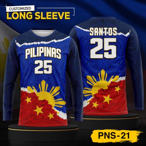 Philippine Design Long Sleeve, Customizable Full Print Sublimation - PNS-21 Thumbnail