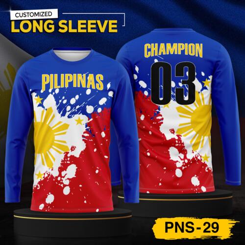 Philippine Design Long Sleeve, Customizable Full Print Sublimation - PNS-29 Thumbnail
