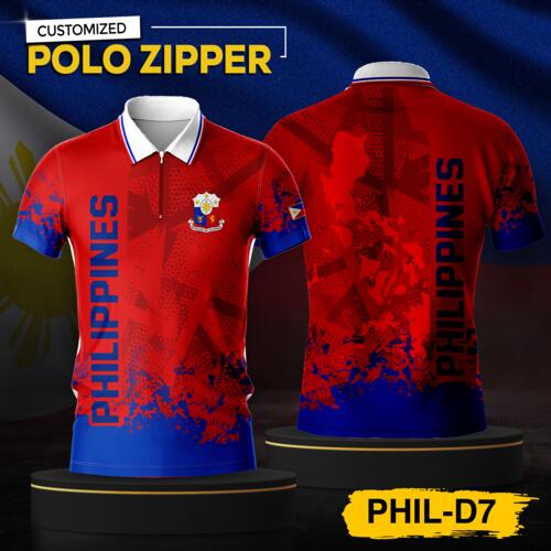 Philippine Design Full Print Polo Zipper - PHIL-D7 Thumbnail