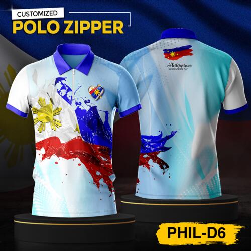 Philippine Design Full Print Polo Zipper - PHIL-D6 Thumbnail