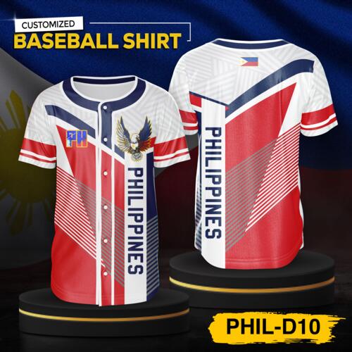 Philippine Design Full Print Baseball Shirt - PHIL-D10 Thumbnail